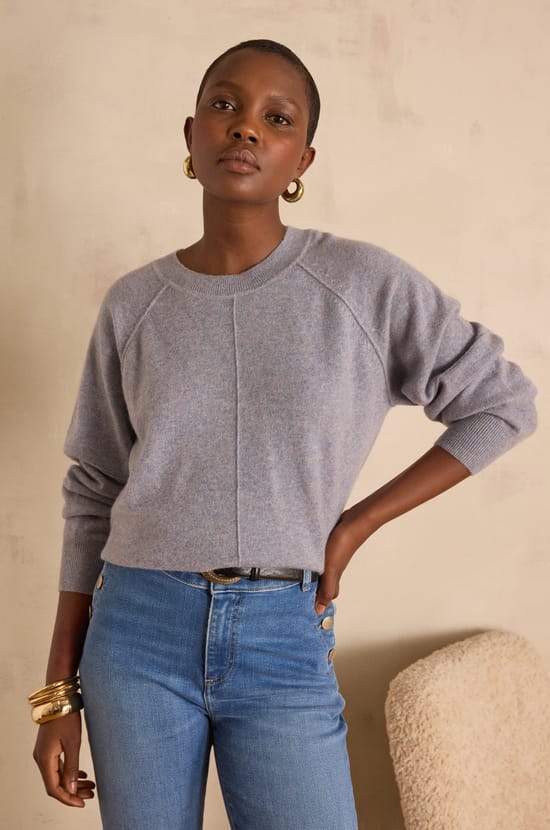 ARY jumper in 100% cashmere - 2 ply;${refinementColor}