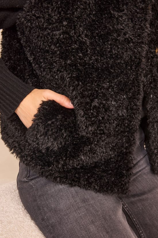 BROOKLYN faux fur jacket;${refinementColor}