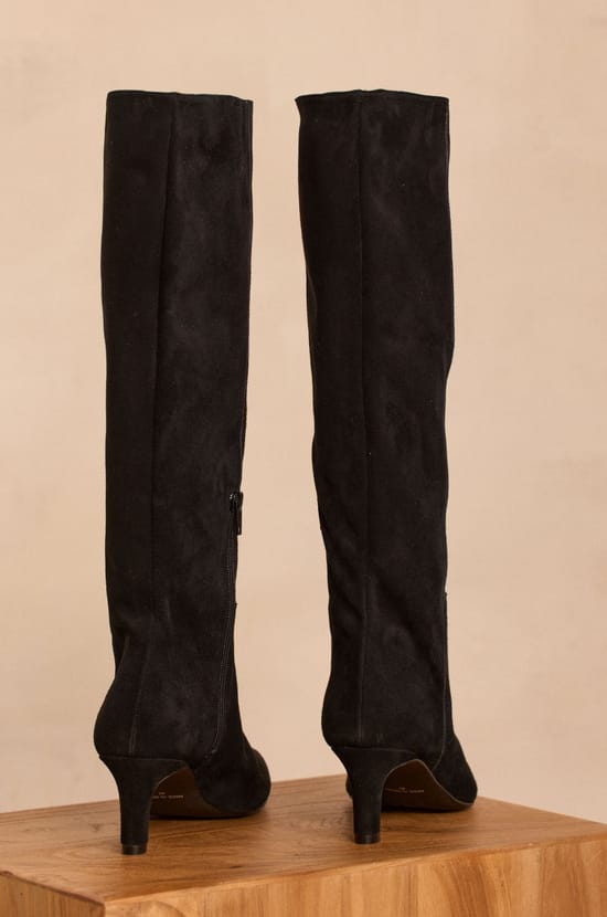 Suede heeled boots OXANA;${refinementColor}