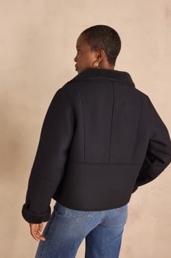 DEBBIE faux shearling coat;${refinementColor}