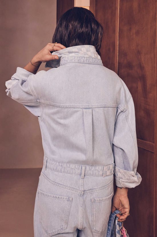 Combinaison ultra oversize en jean Audrey Lombard x Maison 123 BILLIE;${refinementColor}