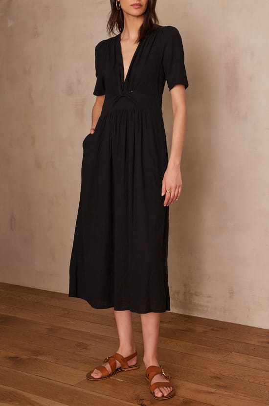 Long LOVE cotton dress;${refinementColor}