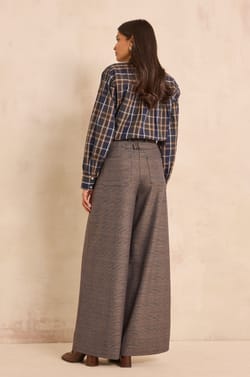 Wide trousers with DAISY pattern;${refinementColor}