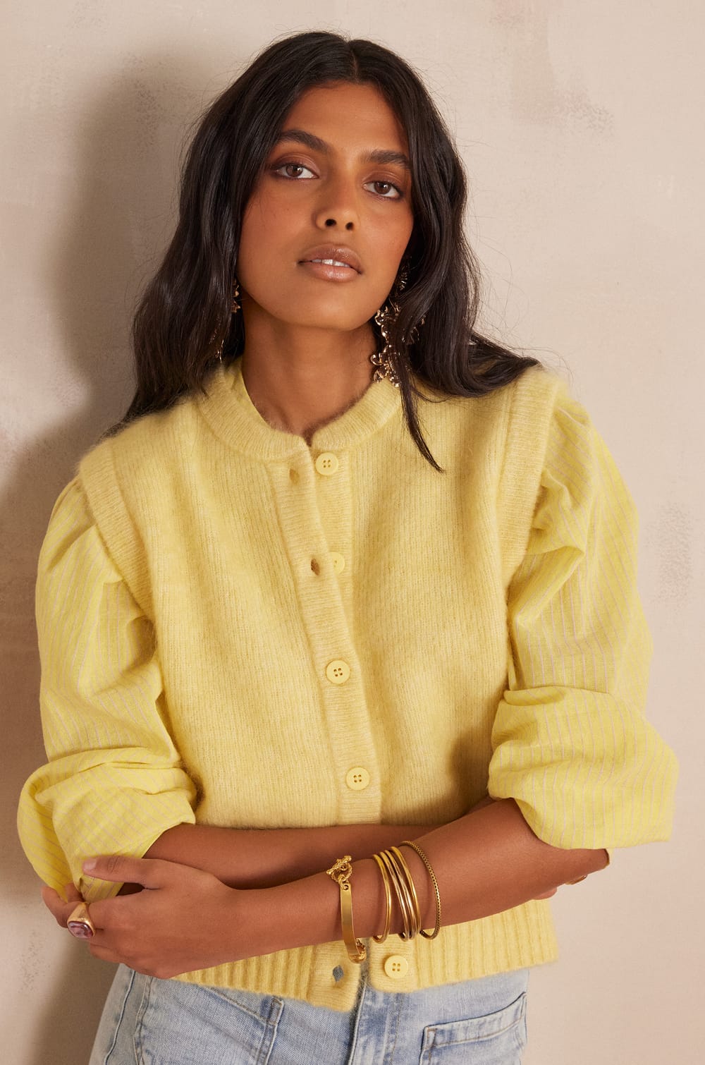 LOULOU Mohair Cardigan;${refinementColor}