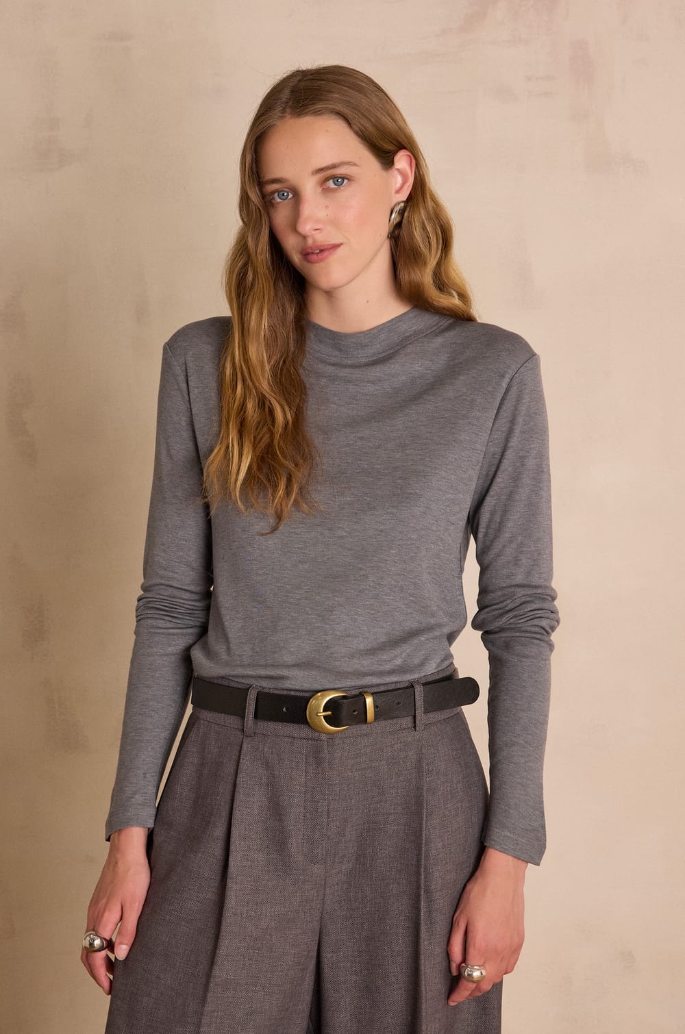 FLYNN high neck T-shirt;${refinementColor}