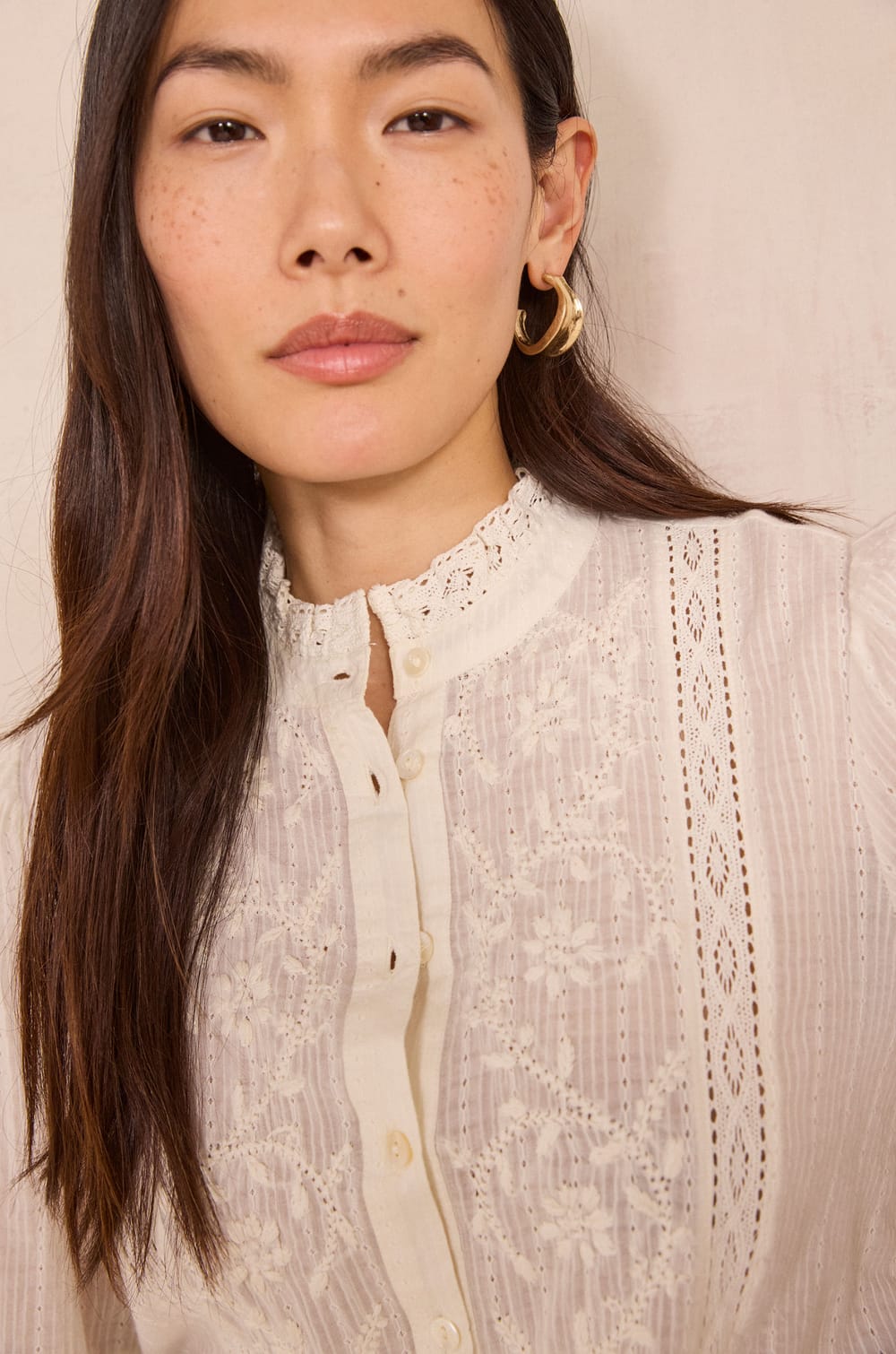 Blouse SOPHIA en 100% coton;${refinementColor}