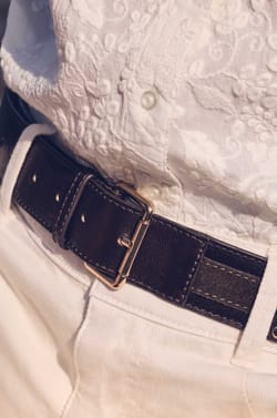 LEONARD leather belt;${refinementColor}