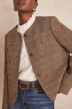 PIA Jacket in chevron wool;${refinementColor}