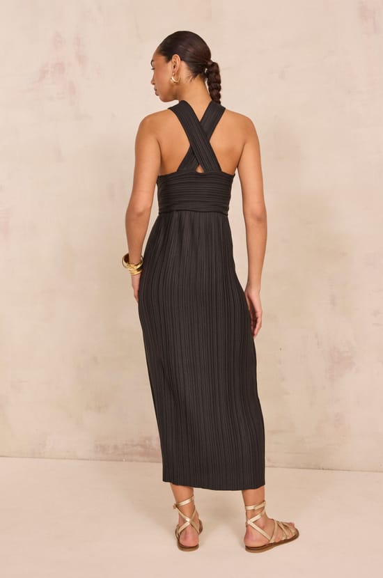 BAILEY pleated straight dress;${refinementColor}