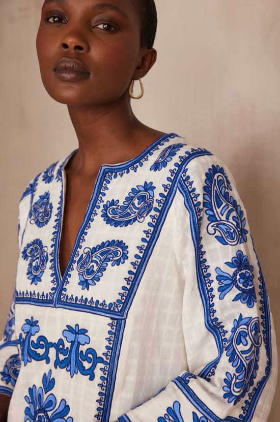 MARGUERITE cotton dress;${refinementColor}