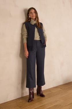 MELINA cropped wool trousers;${refinementColor}