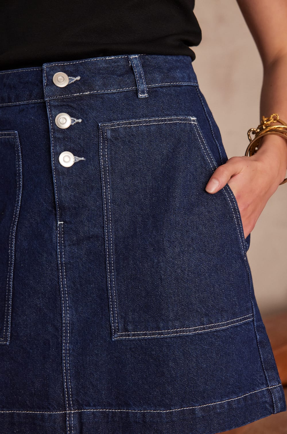 Jupe en jean JINNY;${refinementColor}
