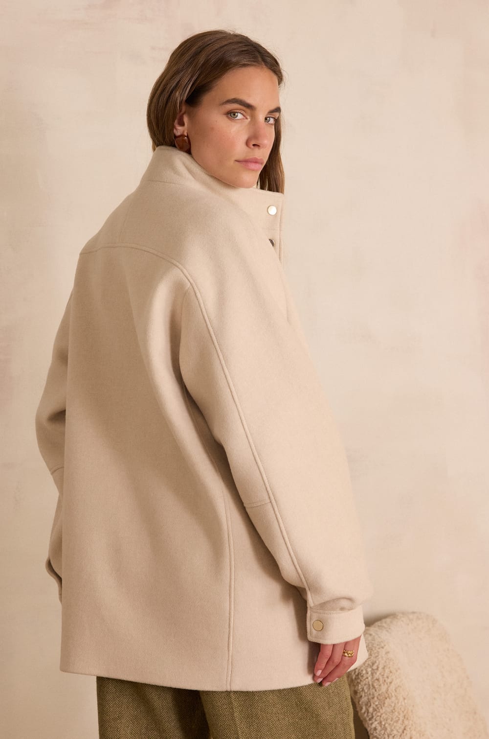 Manteau mi-long DAMIEN en laine;${refinementColor}