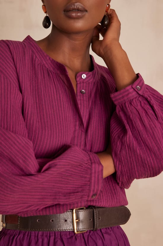 Blouse SIGRID en coton;${refinementColor}
