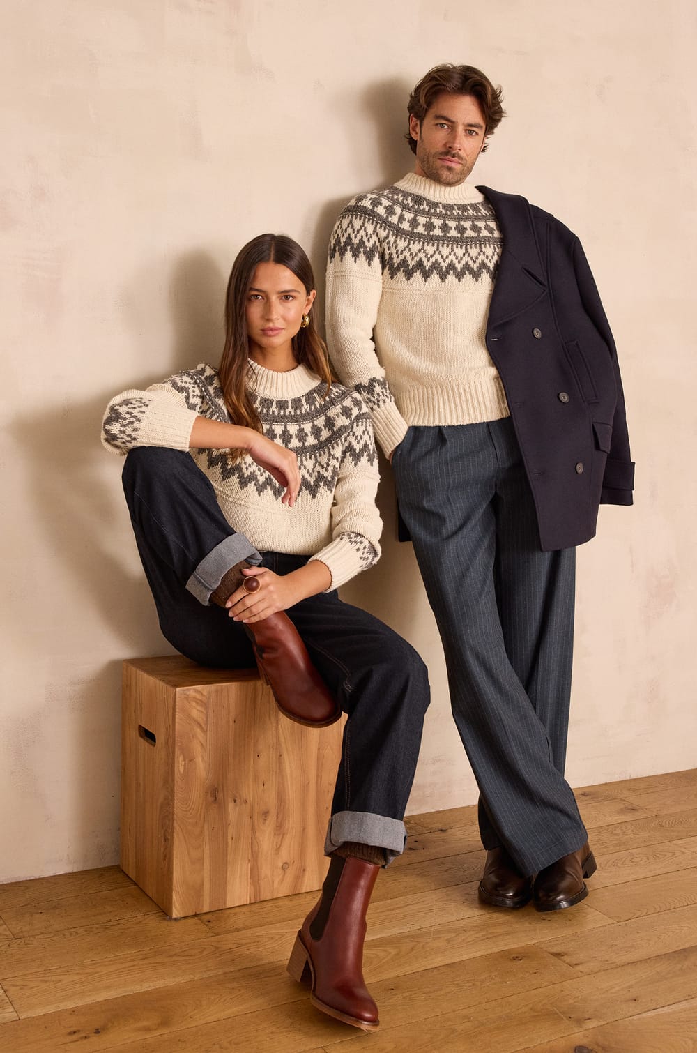 Unisex turtleneck jumper TEMERAIRE in wool;${refinementColor}