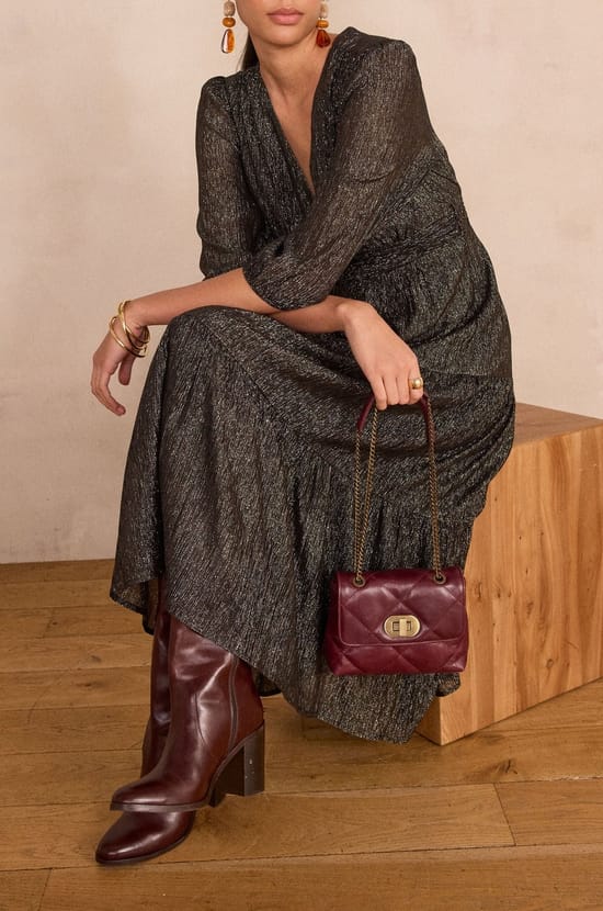 Robe longue iris&eacute; LOUMIA;${refinementColor}