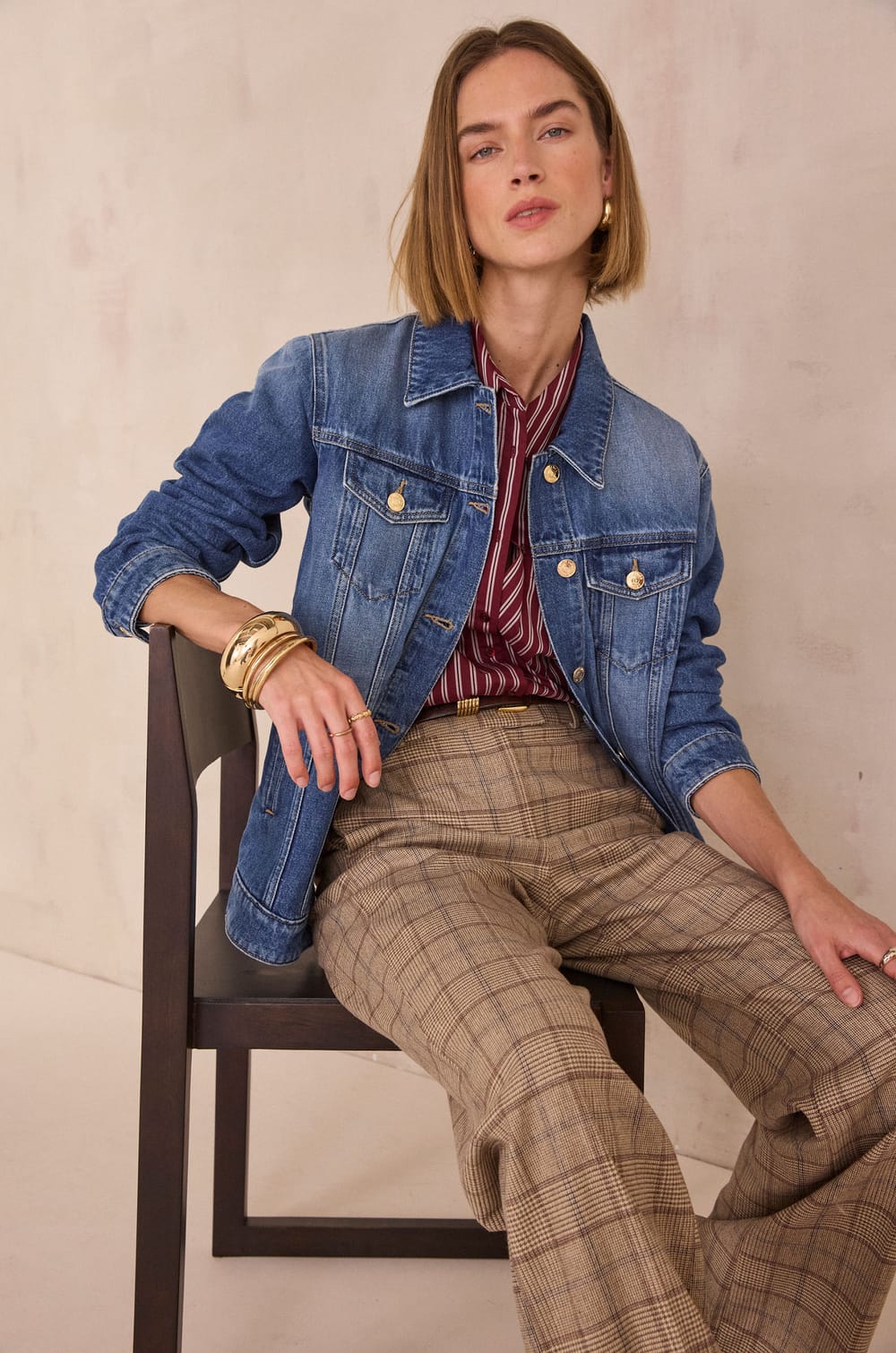 SOPHIE denim jacket;${refinementColor}