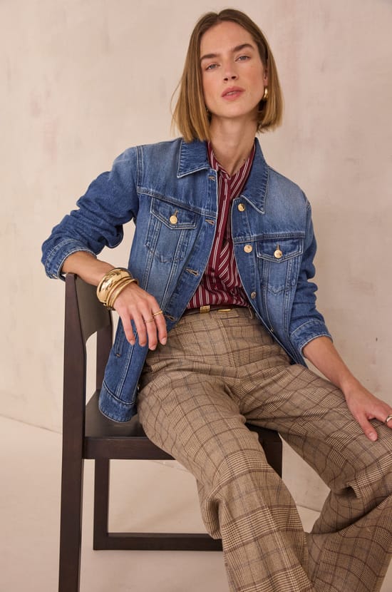 SOPHIE denim jacket;${refinementColor}