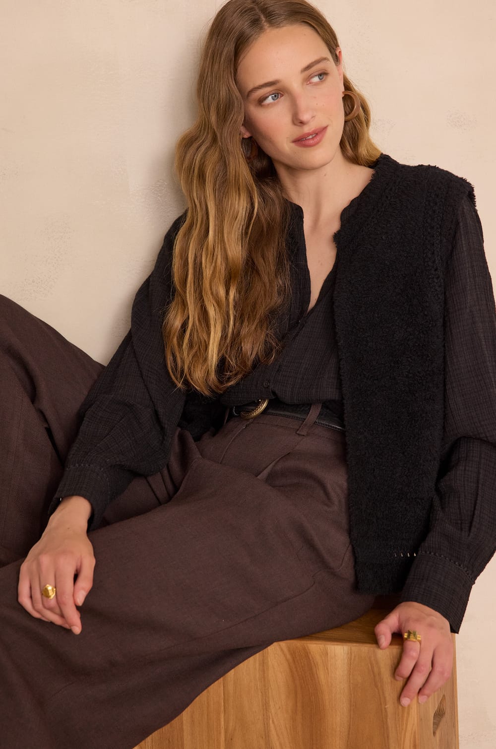 BAYANE wool Cardigan;${refinementColor}