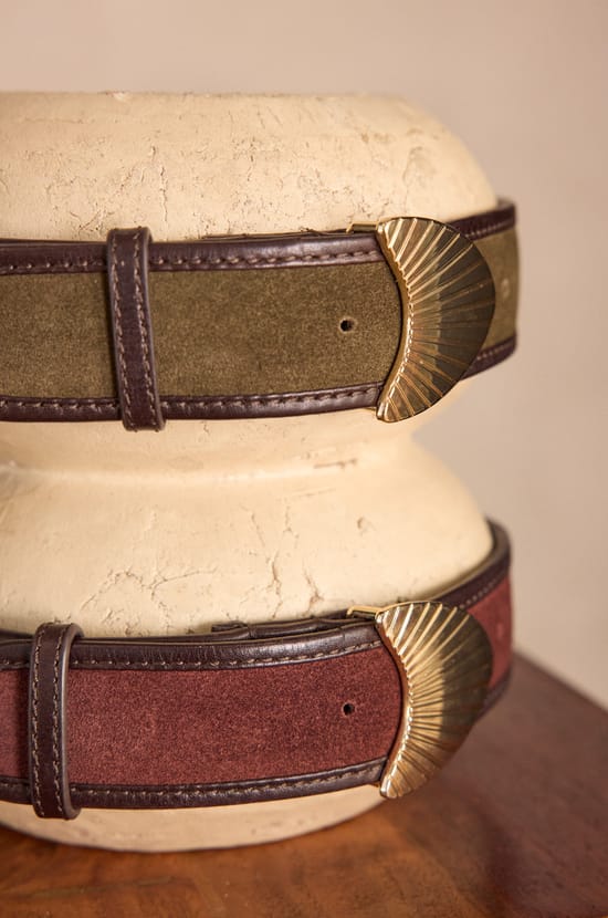 LEONARD leather belt;${refinementColor}