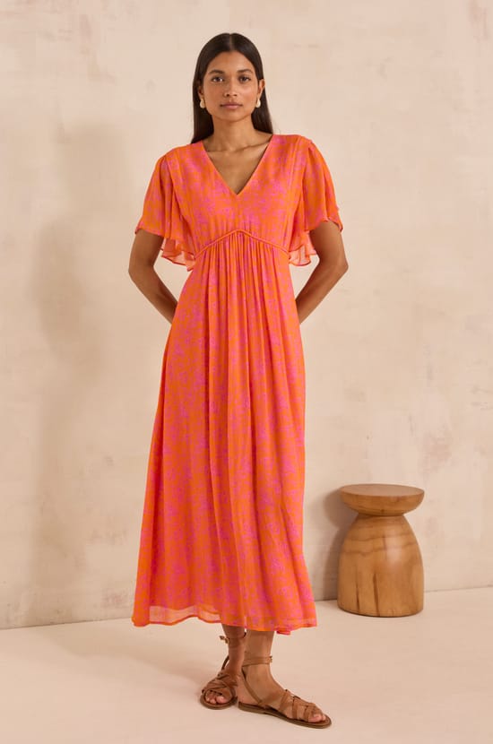 Flowy printed dress BLOOMA;${refinementColor}