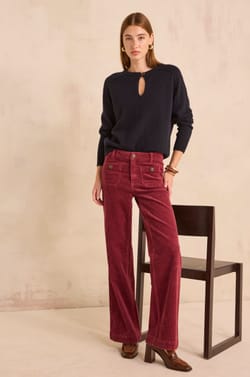 Wide corduroy pants ANAIS;${refinementColor}