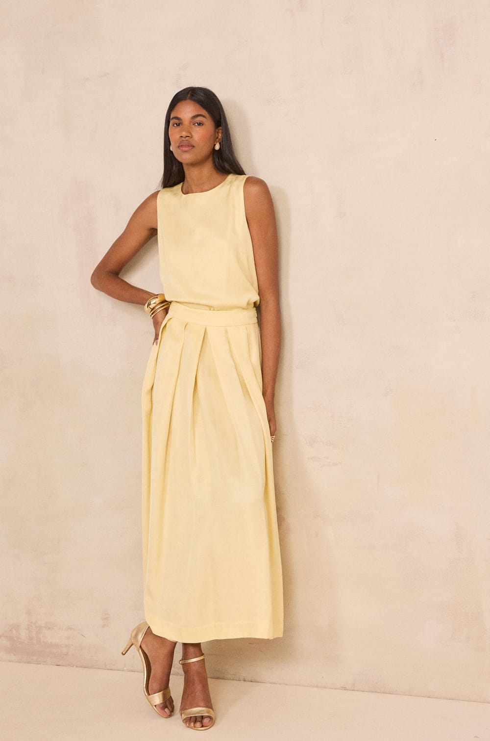 Flowy long skirt SPARKLE;${refinementColor}