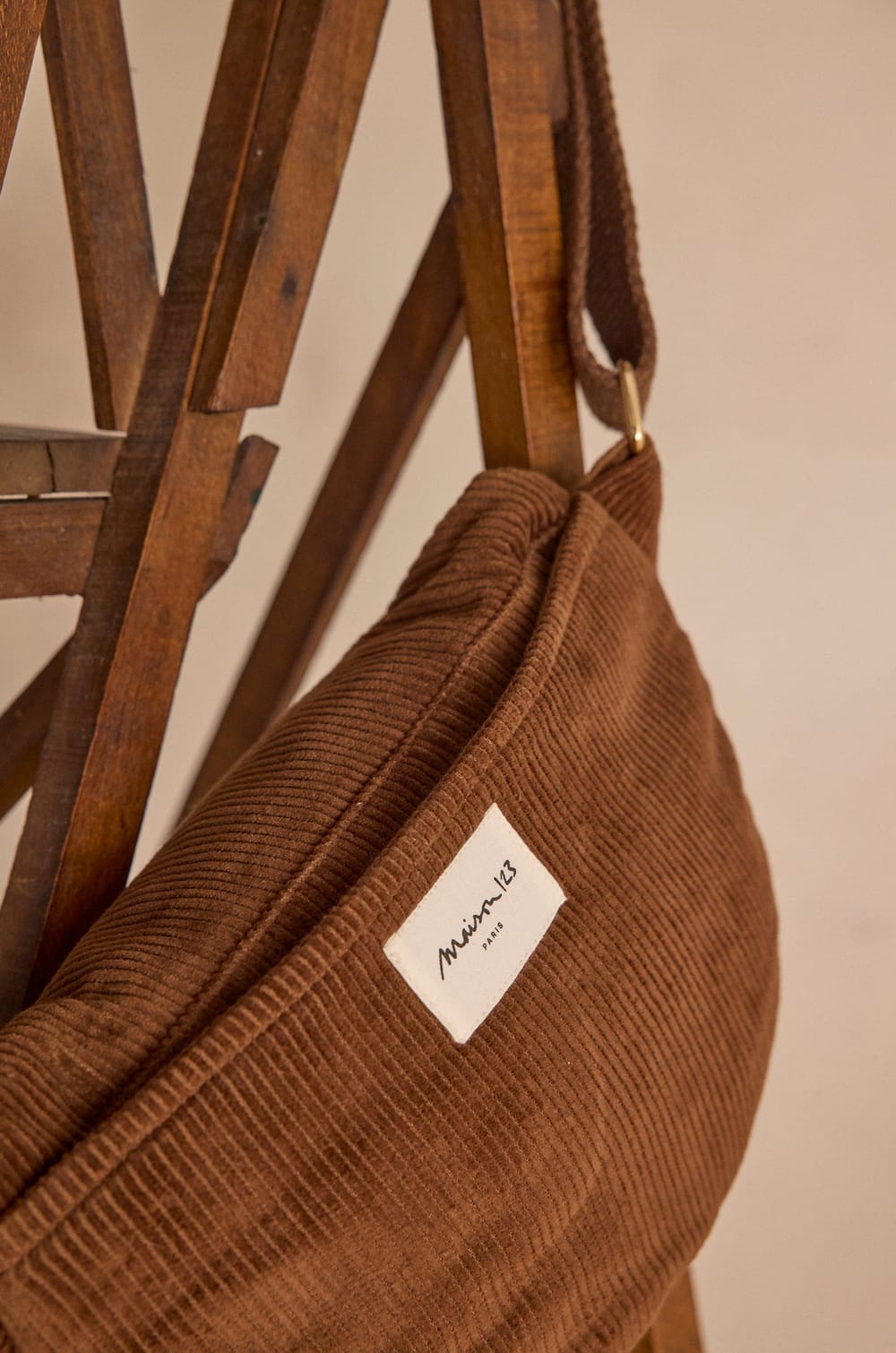 Sac banane GELINA en velours de coton;${refinementColor}