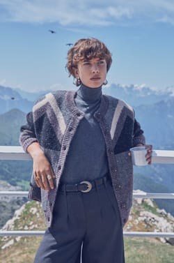 BRITNEY cardigan with jacquard pattern;${refinementColor}