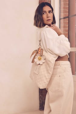 Pochette en jean &agrave; carreaux Audrey Lombard x Maison 123 SUZIE;${refinementColor}