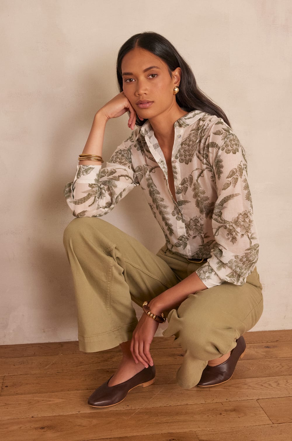 LISA cotton trousers;${refinementColor}