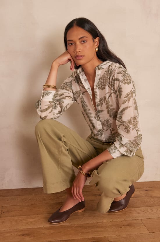 LISA cotton trousers;${refinementColor}