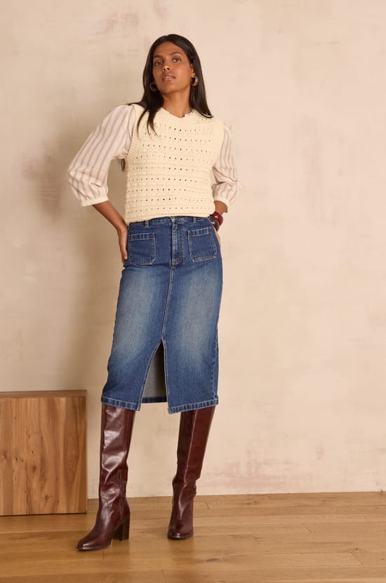 CLEO cotton skirt;${refinementColor}