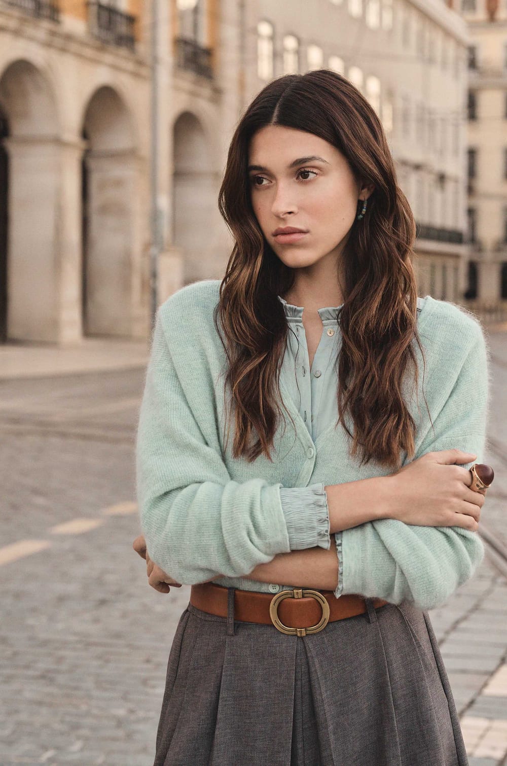 PAOLO mohair and wool cardigan;${refinementColor}