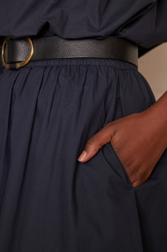 Rock BRUNE aus Baumwolle;${refinementColor}