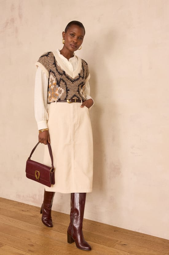 KAYNE corduroy skirt;${refinementColor}