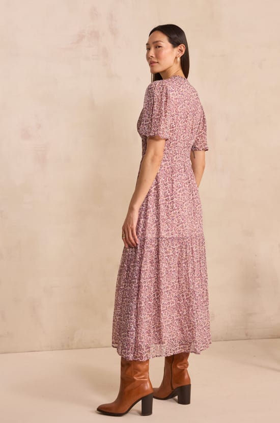 Flowy dress with LANA print;${refinementColor}
