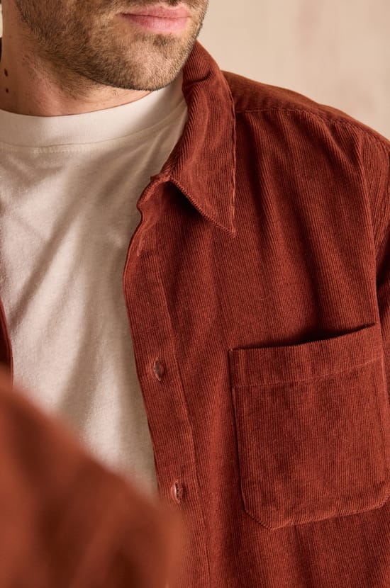 Unisex corduroy shirt INTREPIDE in 100% cotton;${refinementColor}