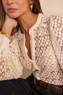 CAMOMILLE embroidered cotton shirt;${refinementColor}