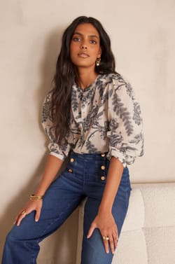 Blouse SAPHIR en coton;${refinementColor}
