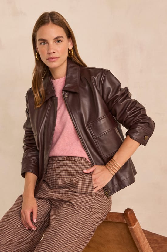 Pink long-sleeve cashmere sweater ALIZEE;${refinementColor}