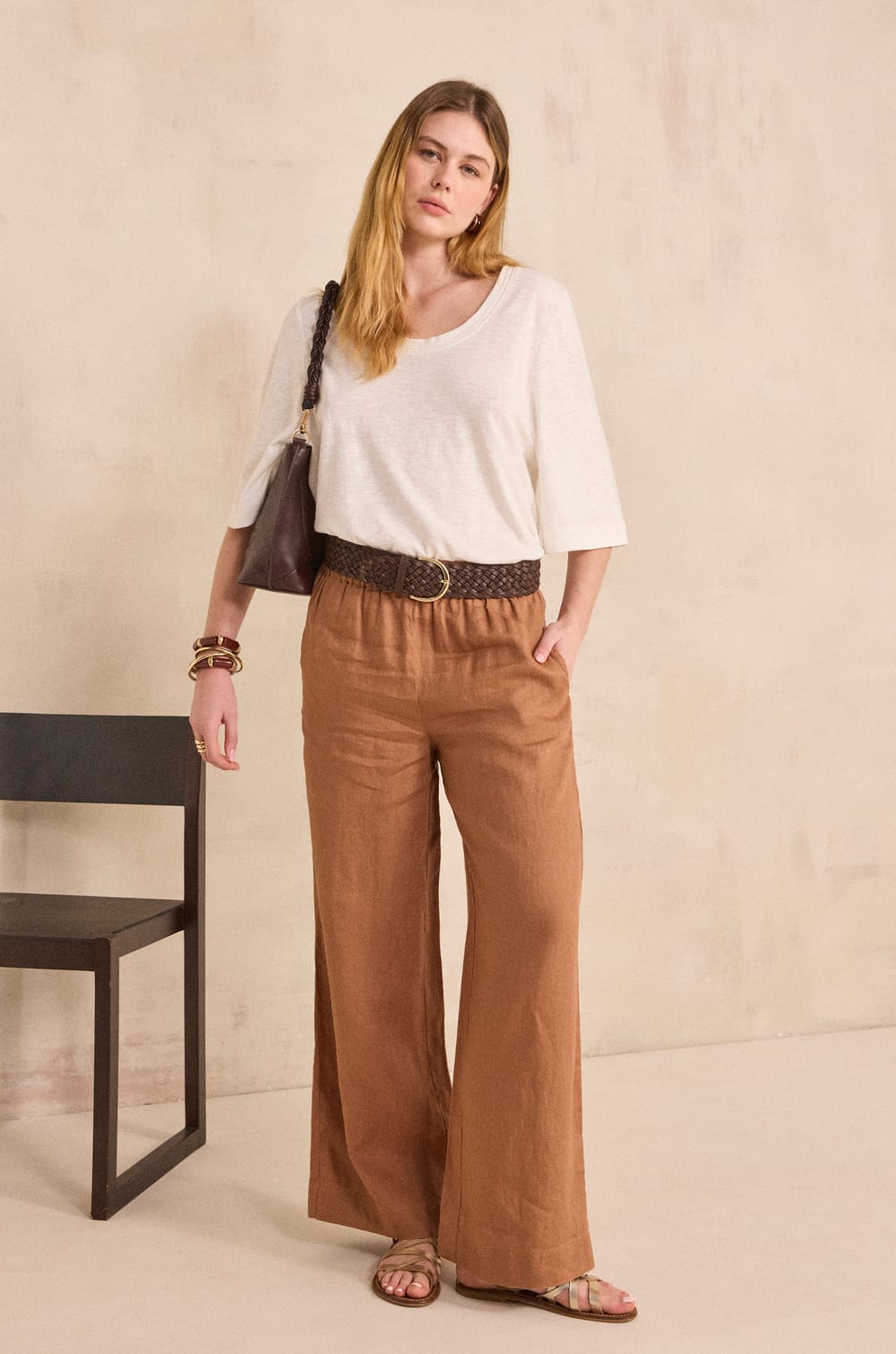 3/4 sleeve T-shirt LIANA;${refinementColor}