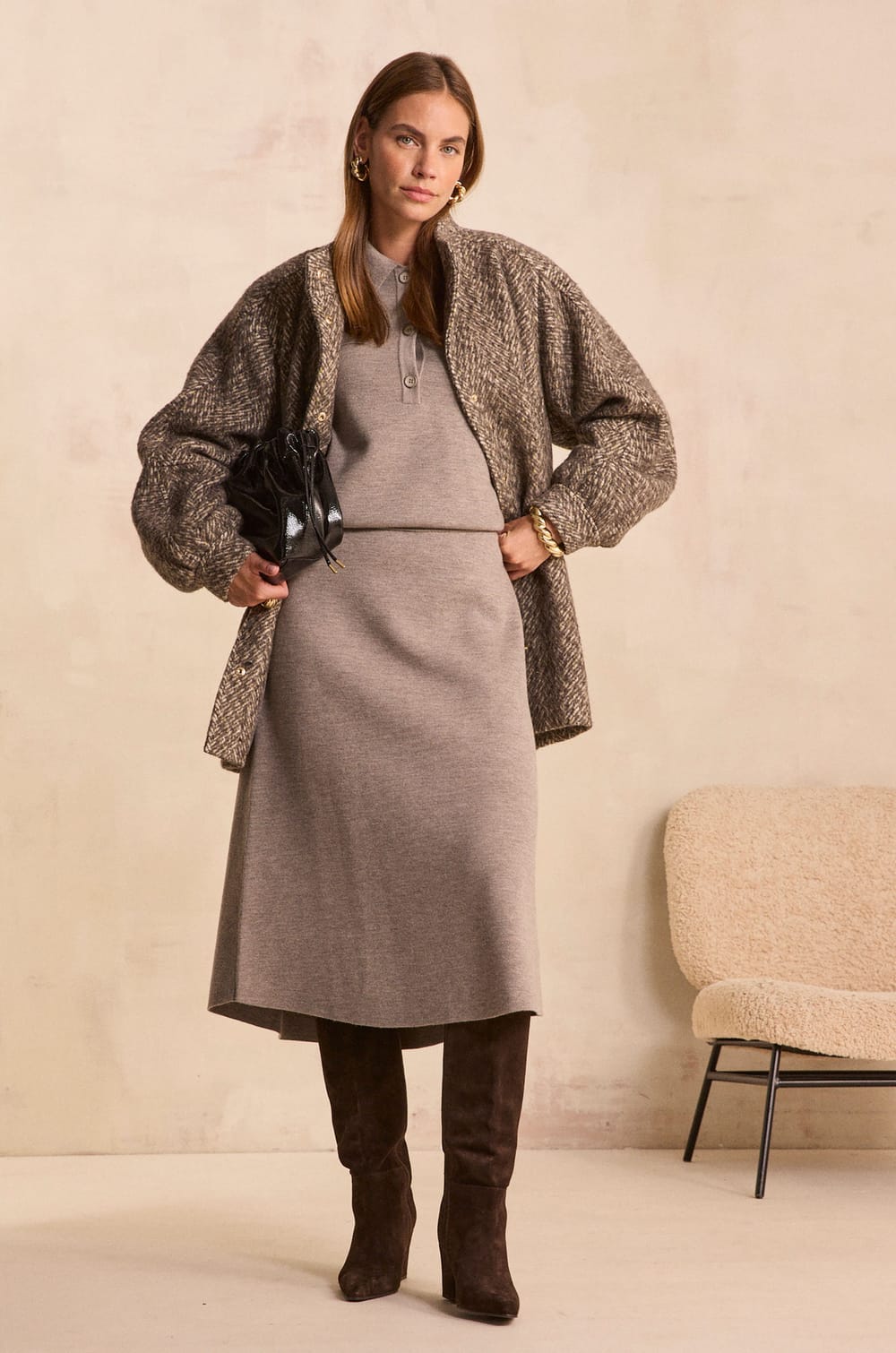 Dancing skirt 100% wool VIRGINIE;${refinementColor}