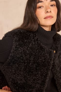 BROOKLYN faux fur jacket;${refinementColor}