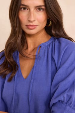 Straight linen dress BLINNY;${refinementColor}