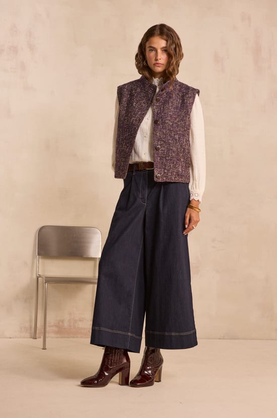 Long sleeve cotton blouse MEDEA;${refinementColor}