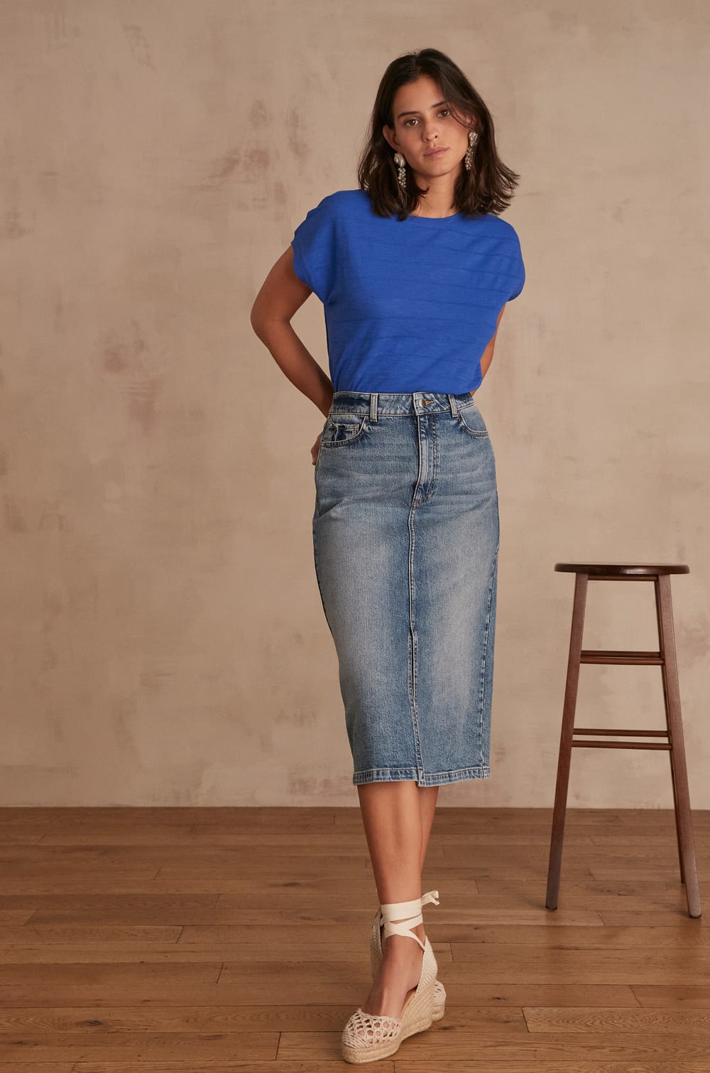 JUPE EN JEAN BIRDY;${refinementColor}