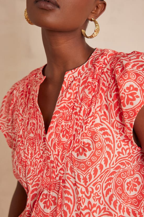 Blouse BILLIE en coton;${refinementColor}