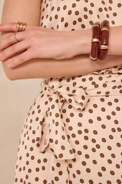 Short fluid polka dot dress BALRINA;${refinementColor}