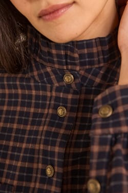 DENISE checkered blouse;${refinementColor}